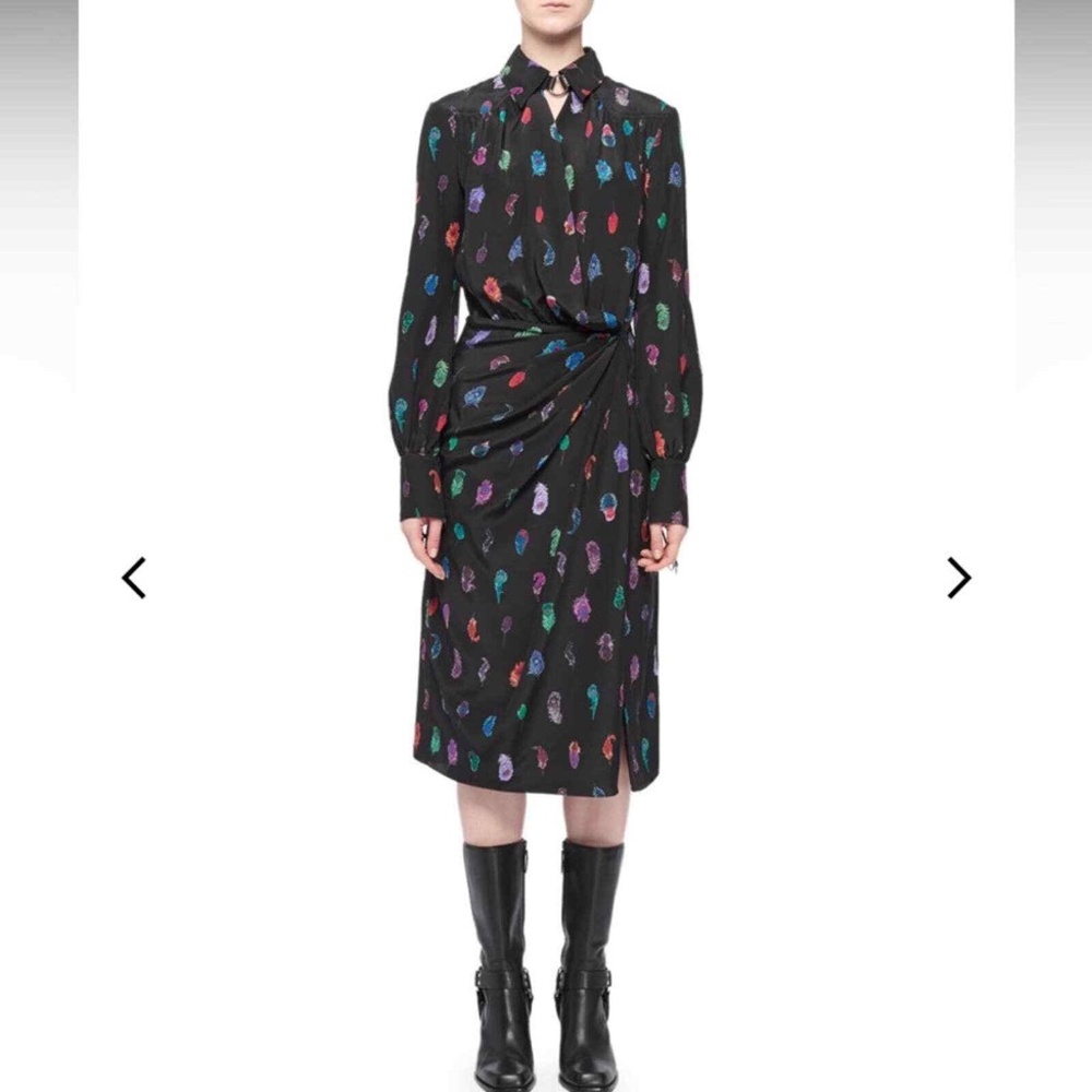 NWT Altuzarra Kat Silk Feather Dress